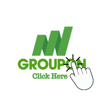 groupon logo on a black background